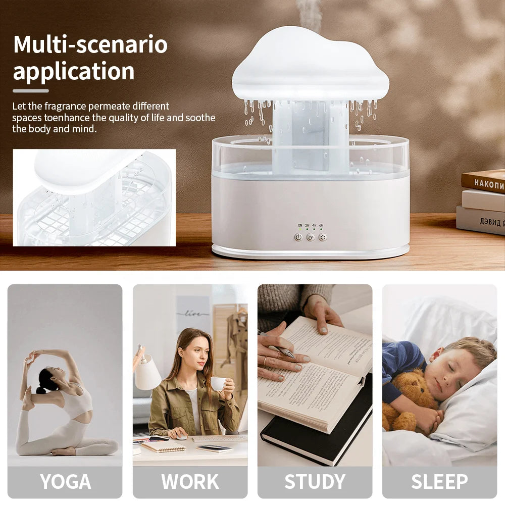 Rainy Drops Diffusor Dropping Essential Oils Diffuseur White Noise Air