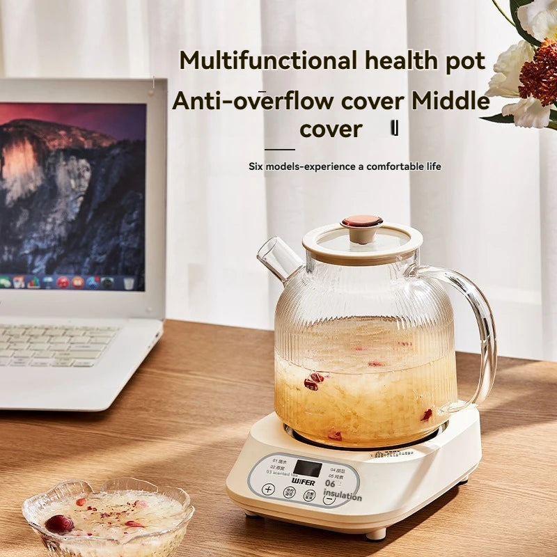Glass Electric Herbal Tea Kettle Automatic Temperature-Control Flower