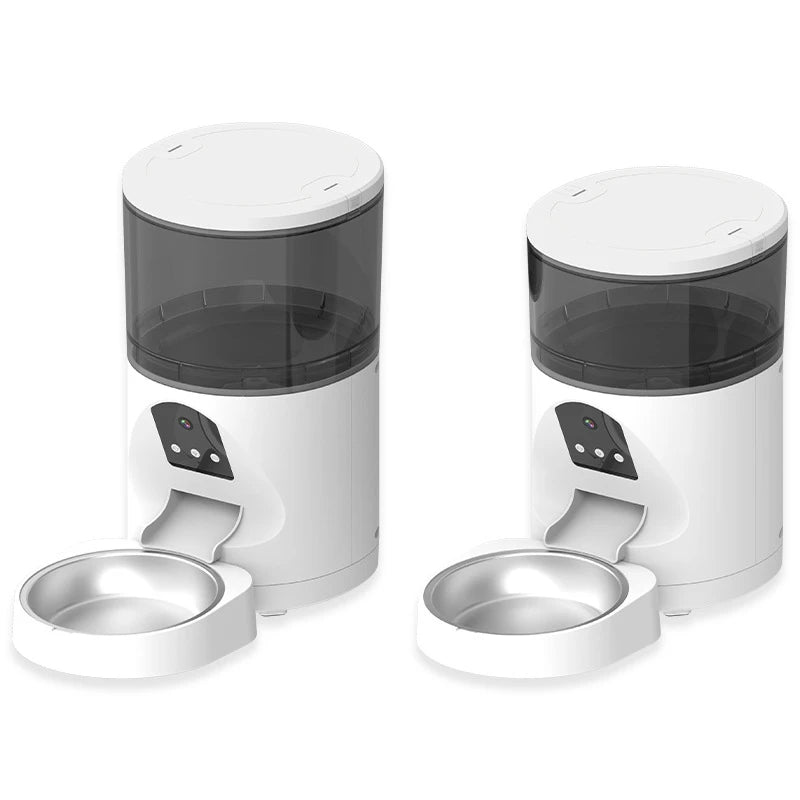 4L 6L Smart Automatic Pet Feeder Voice Calling APP Control Charge Soli